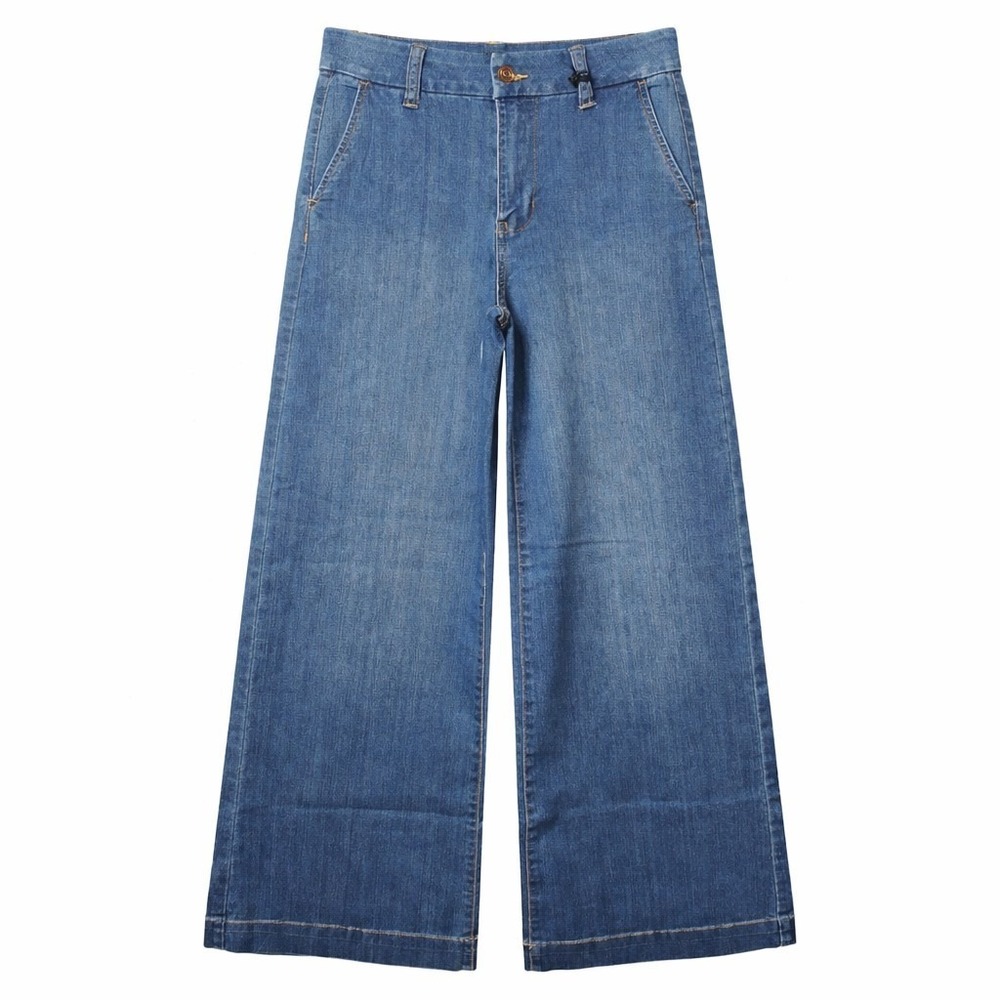 BCBGeneration High Rise Xtra Wide-Leg Trouser Jean Sz 5/27 Roaring Blue 90s Y2K